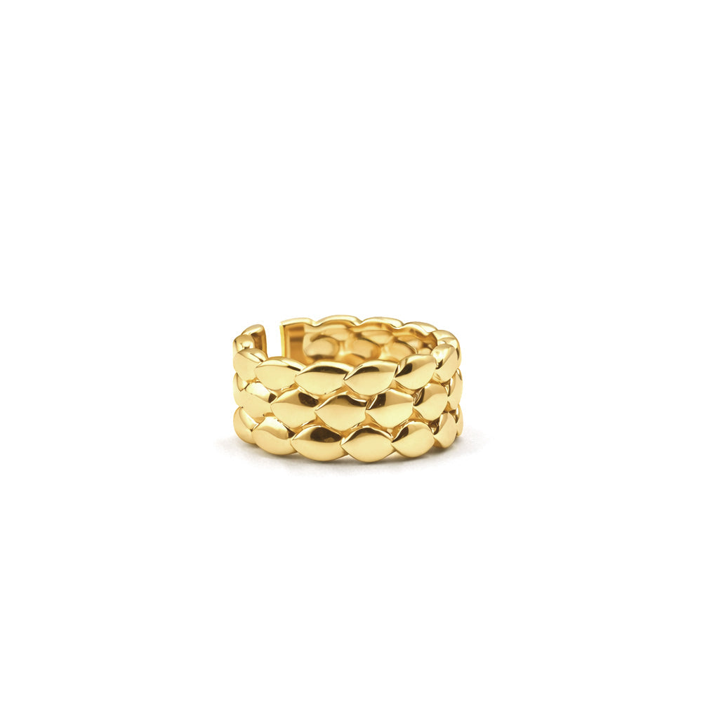 Dragon Sacle Ear Cuff in Yellow Gold Plating