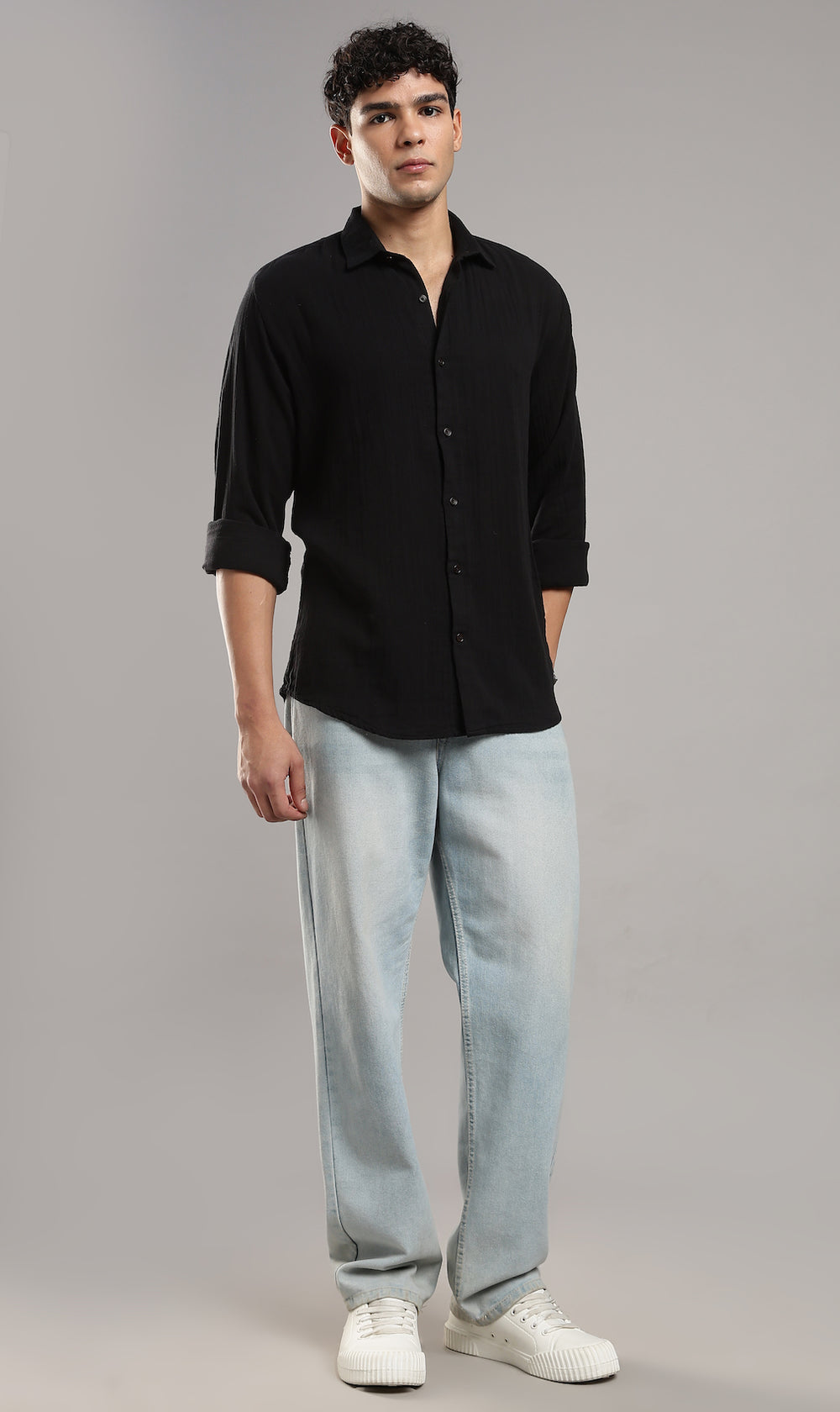 Coal Black Gauze Shirt