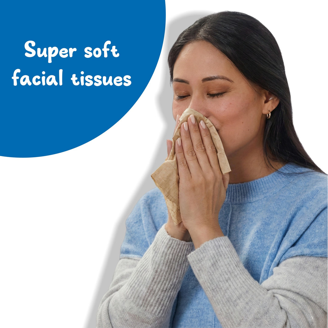 Bamboo Tissue Tube Blue (Pack of 10)