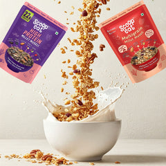 Scoopeat Assorted Muesli Pack of 2 Multigrain Muesli - 250gm & 22gm High Soy Protein Muesli