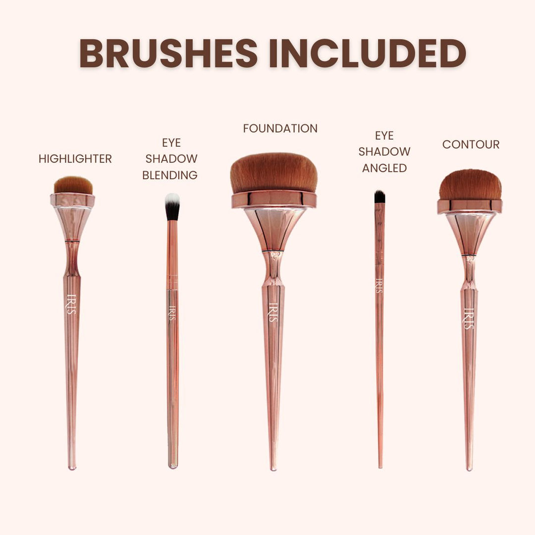 Iris Cosmetics Luminous Essential Brush Set-5 Pcs