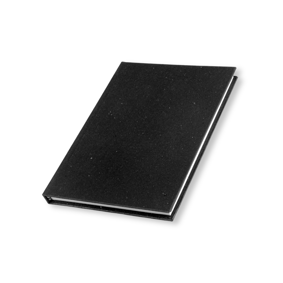 Hōō Living A5 Notebook 160 Pages made from Upcycled Used Sanitary Napkins - Hardback/Upcycled Black Cotton Paper Cover
