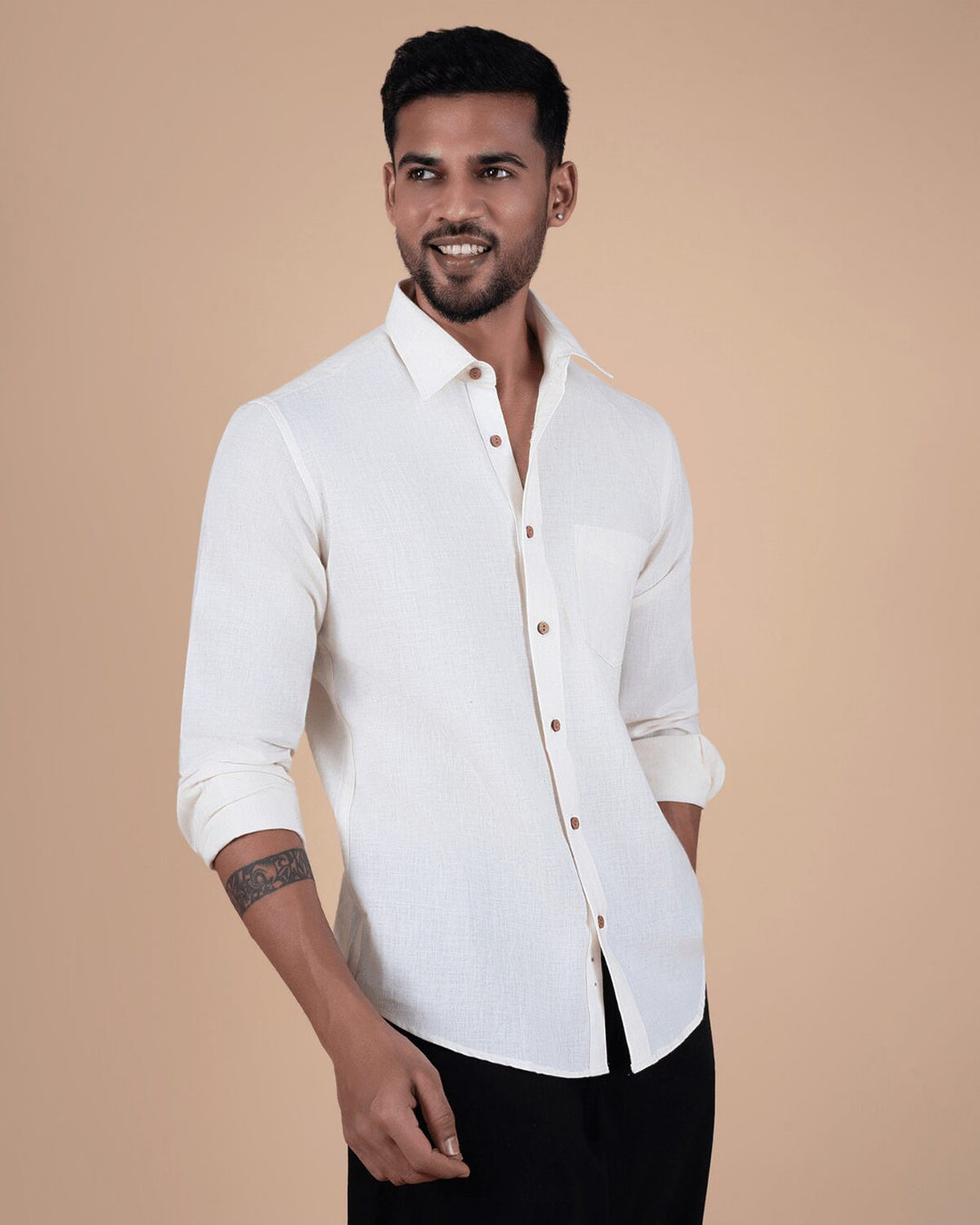 Natural Raw Full Sleeve Shirt