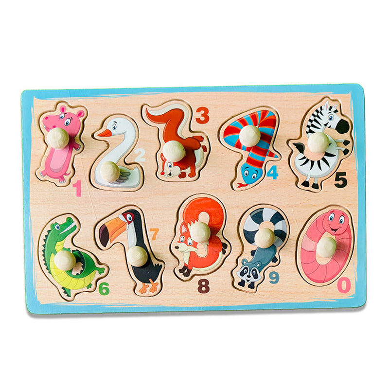 Wudly Toys Wooden Picture Puzzle Board Small | Animal, Farm, Ocean & Fruit Themes