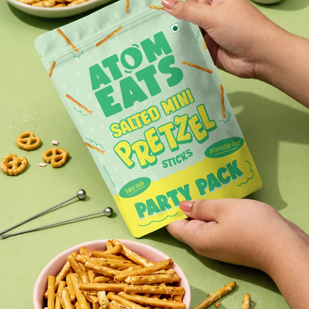 Atom Eats Salted Mini Sticks Party Pack | 200g Pack by Atom Eats