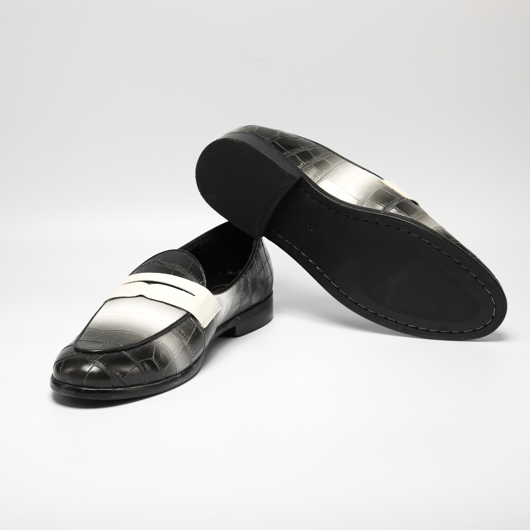 Monkstory Magnificos Faded Slip Ons - Black/White