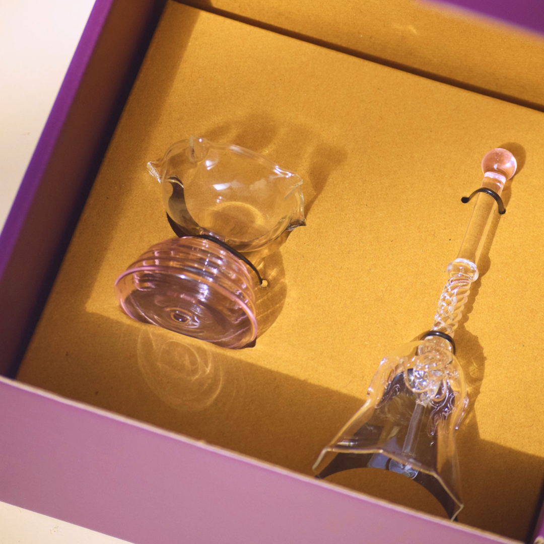 Muun Home Short Diya Gift Set - Short Diya and Ringing bell