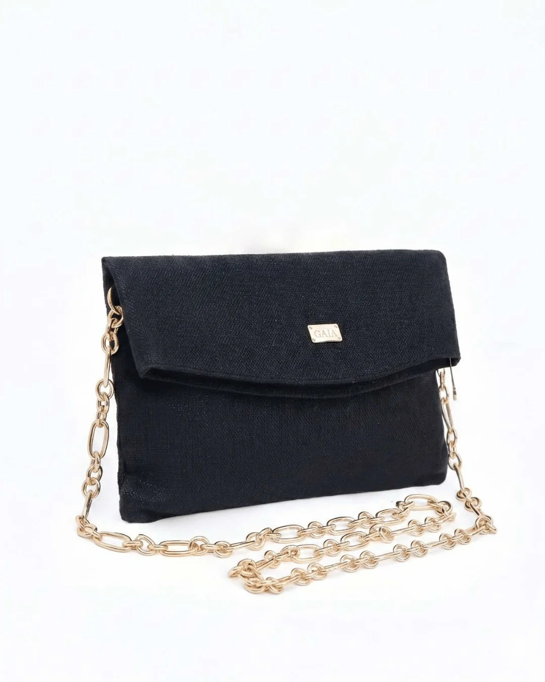 The Label GAIA Gold Chain Hemp Bag