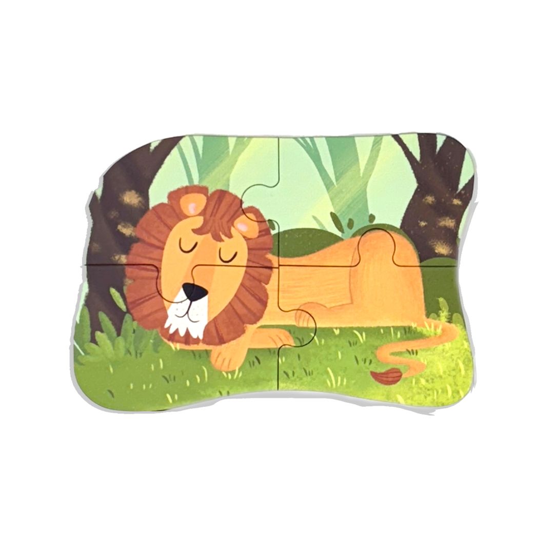 Wudly Wooden Progressive Puzzle Metal Box Forest Animal