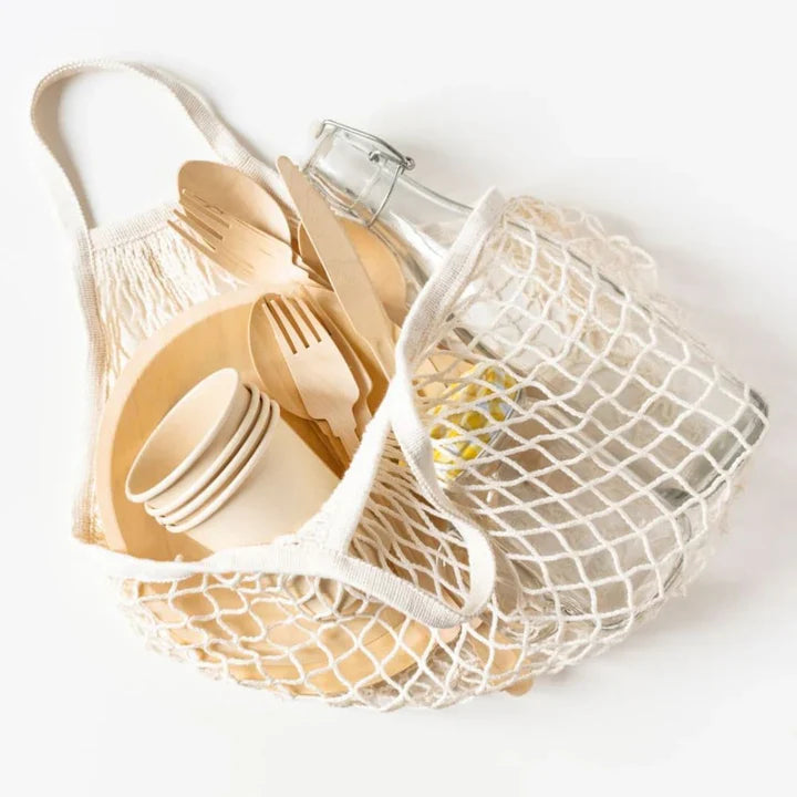 ONEarth Cotton Mesh Shopping Bag | GOTS Certified Organic Cotton | Pack of 2