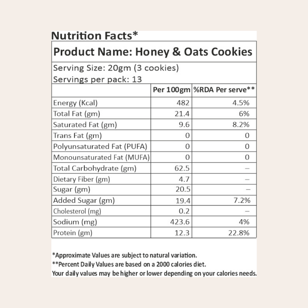 Honey & Oat Cookies 250 g