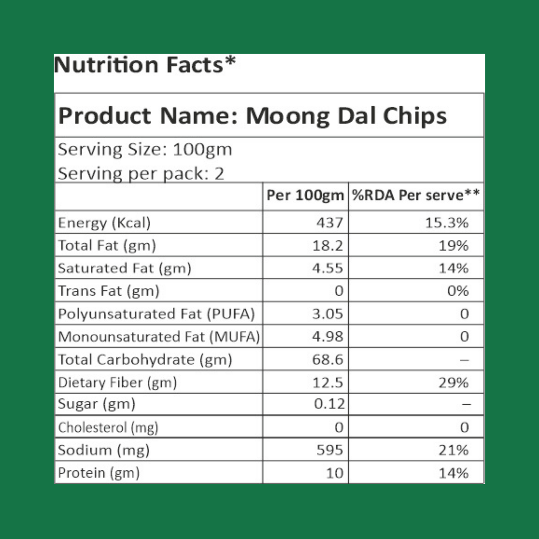 Moong Dal Chips 150 g