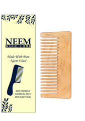 Tanman Organics Pure Kacchi Neem Wood Comb DETANGLE 5.5