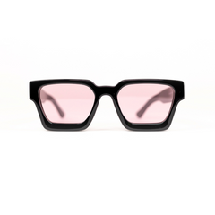 Monkstory MonkStory Runway Acetate Unisex Sunglasses - Black With Purple Lens