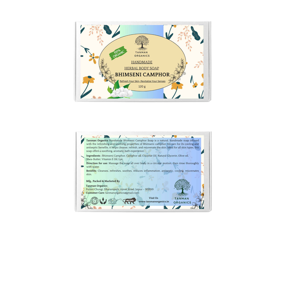 Tanman Organics Handmade Camphor Soap for Bath - 120g