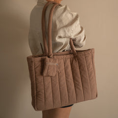 Akiiko Crinkle Stripe Tote Bag