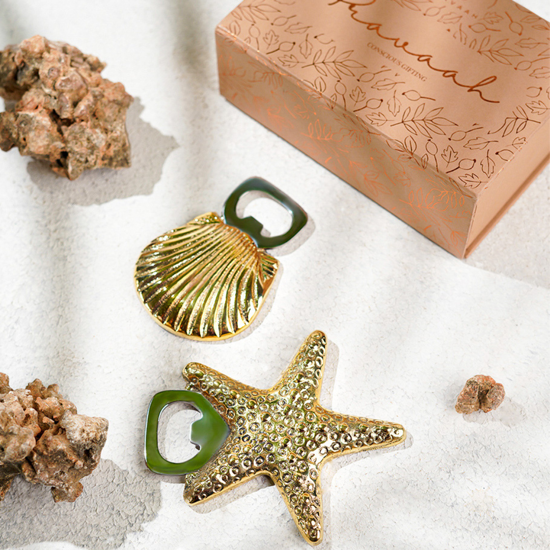 Pravaah Meen (Starfish) Brass Bottle Opener | Made in Solid Brass | Bar Accessories