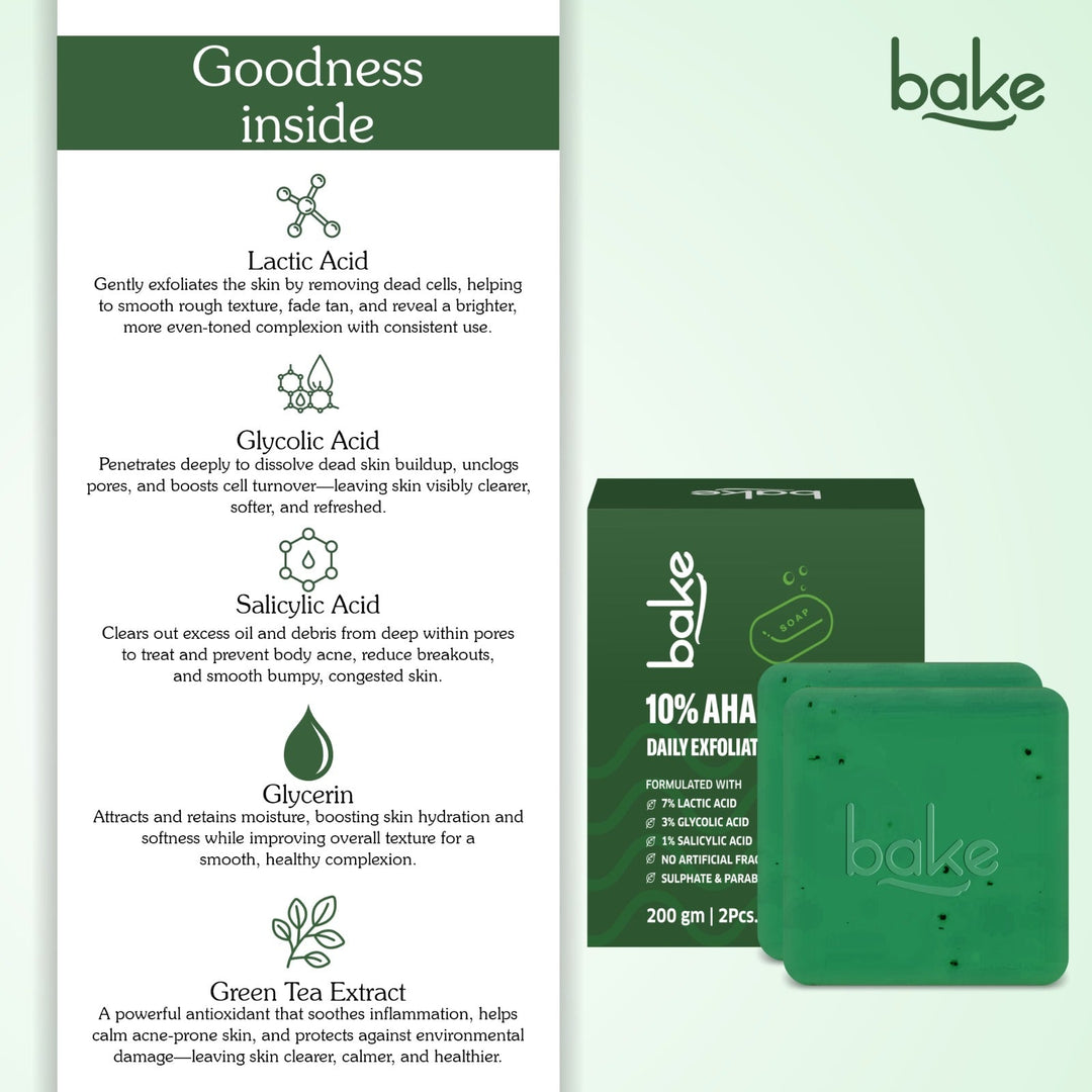 10% AHA + 1% BHA Scrub Treatment Soap (Pack of 2, 200g)