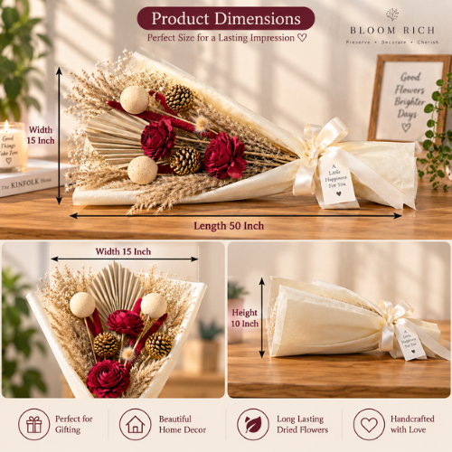 Grande Prairie – 50-Inch Pampas Flower Bouquet