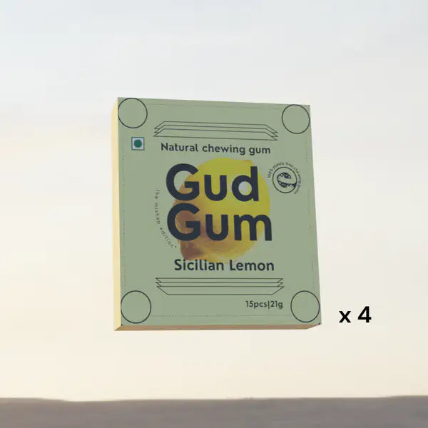 Lemon Chewing Gum (Pack of 4)