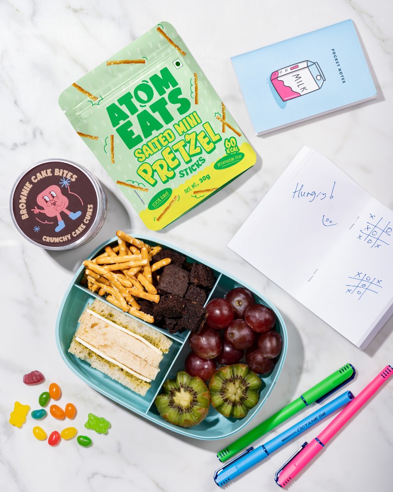 Atom Eats Salted Pretzel Mini Sticks | (30g X 2)  Pack by Atom Eats