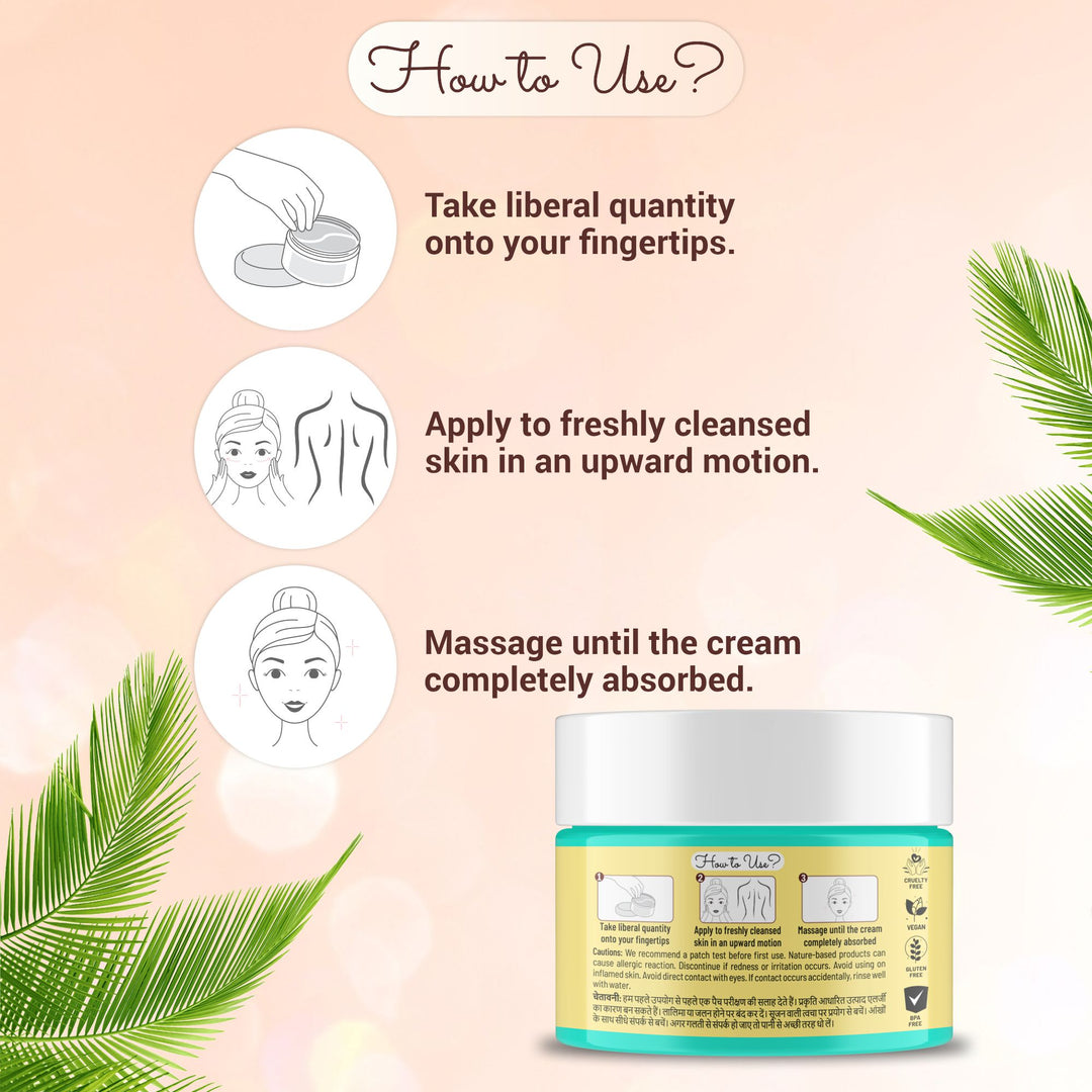 Nutrainix Organics Luminous Revival Cold Cream Hydration + Brightening Cream for Dull, Dry & Uneven Skin – All Skin Types - 200 gm