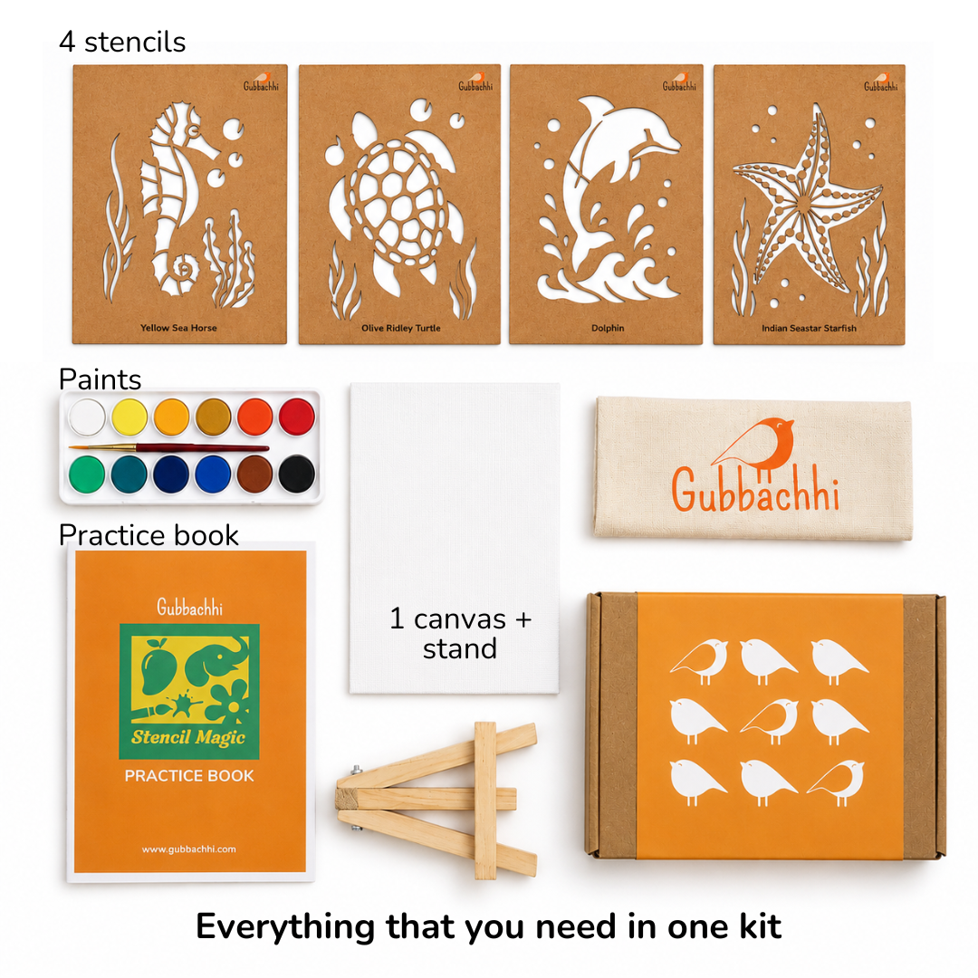 Gubbachhi Stencil Magic Sea Animals