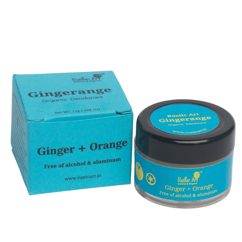 Rustic Art  Gingerange Organic Deodorant Balm with Vitamin E (12g)