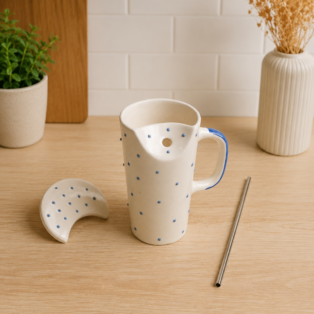 Artecasa Azure Ceramic Sipper Rakhi Hamper | Premium Raksha Bandhan Gift Hamper
