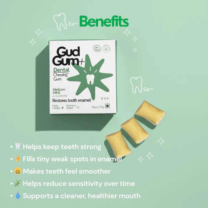 Gud Gum+ Dental Chewing Gum with nHAP