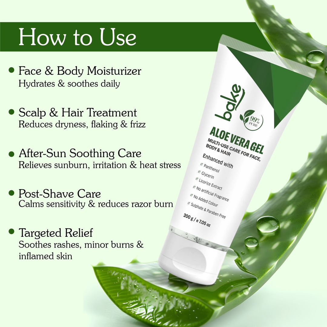 99% Pure Multi-Use Aloe Vera Gel for Face, Body & Hair