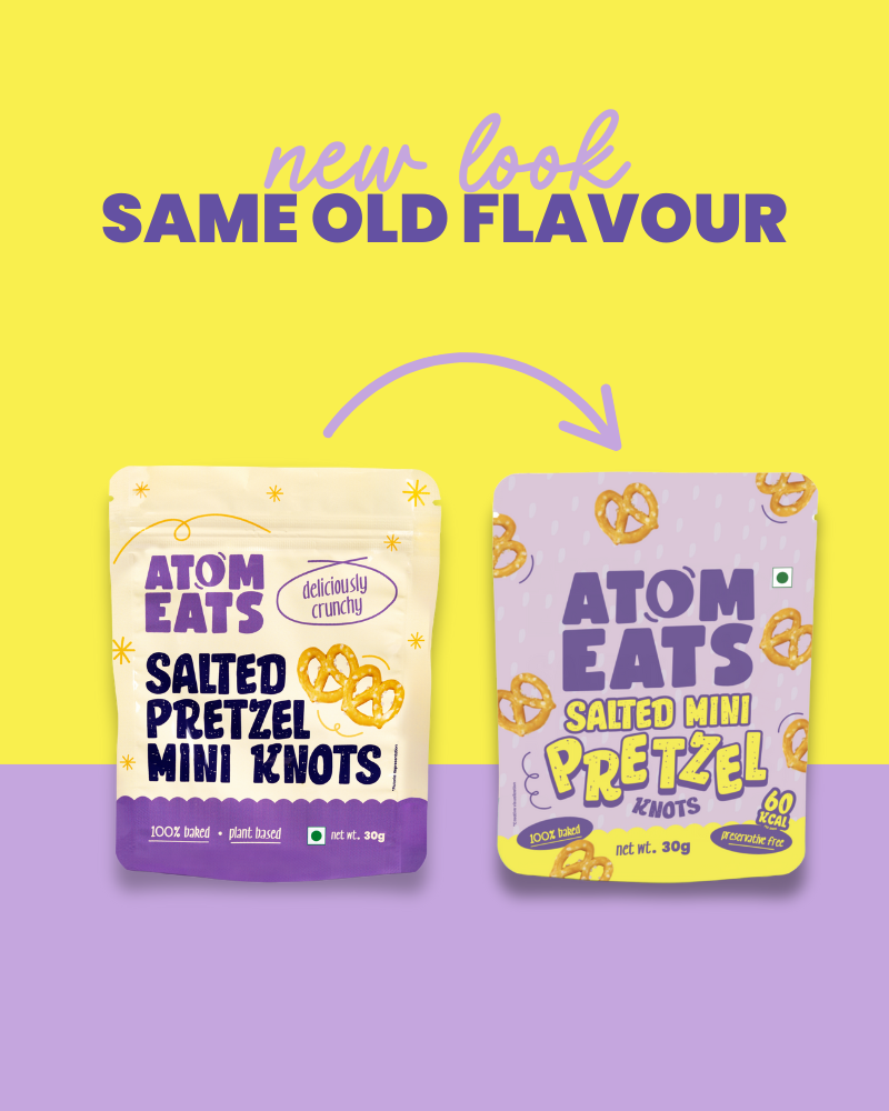 Atom Eats Salted Pretzel Mini Knots | (30g X 2) Pack by Atom Eats
