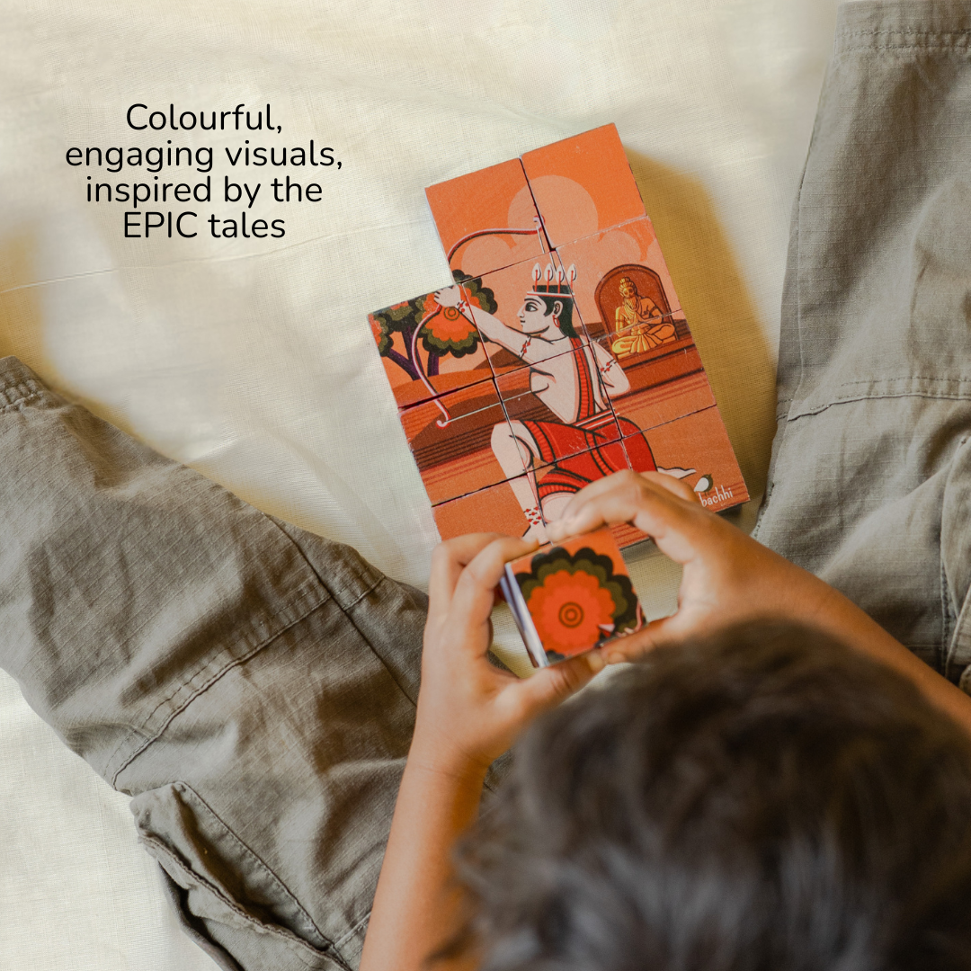 Gubbachhi Mahabharath wooden puzzle
