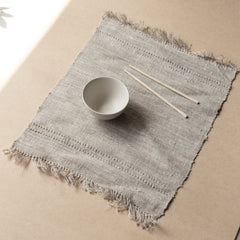 Akiiko Fringe Hemp Placemat (Set Of 4) - Hemp - Natural