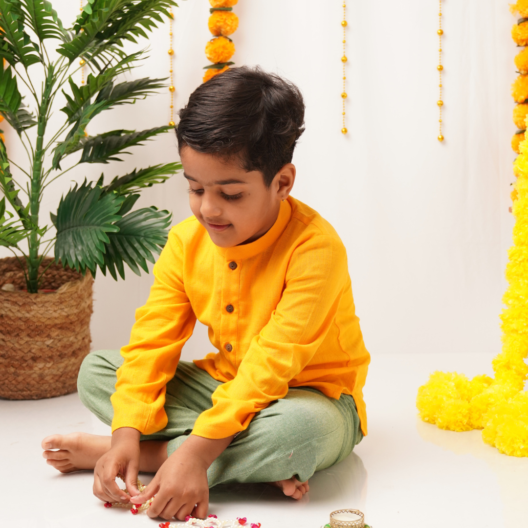Genda Phool Kurta - Boys' Festive Kurta