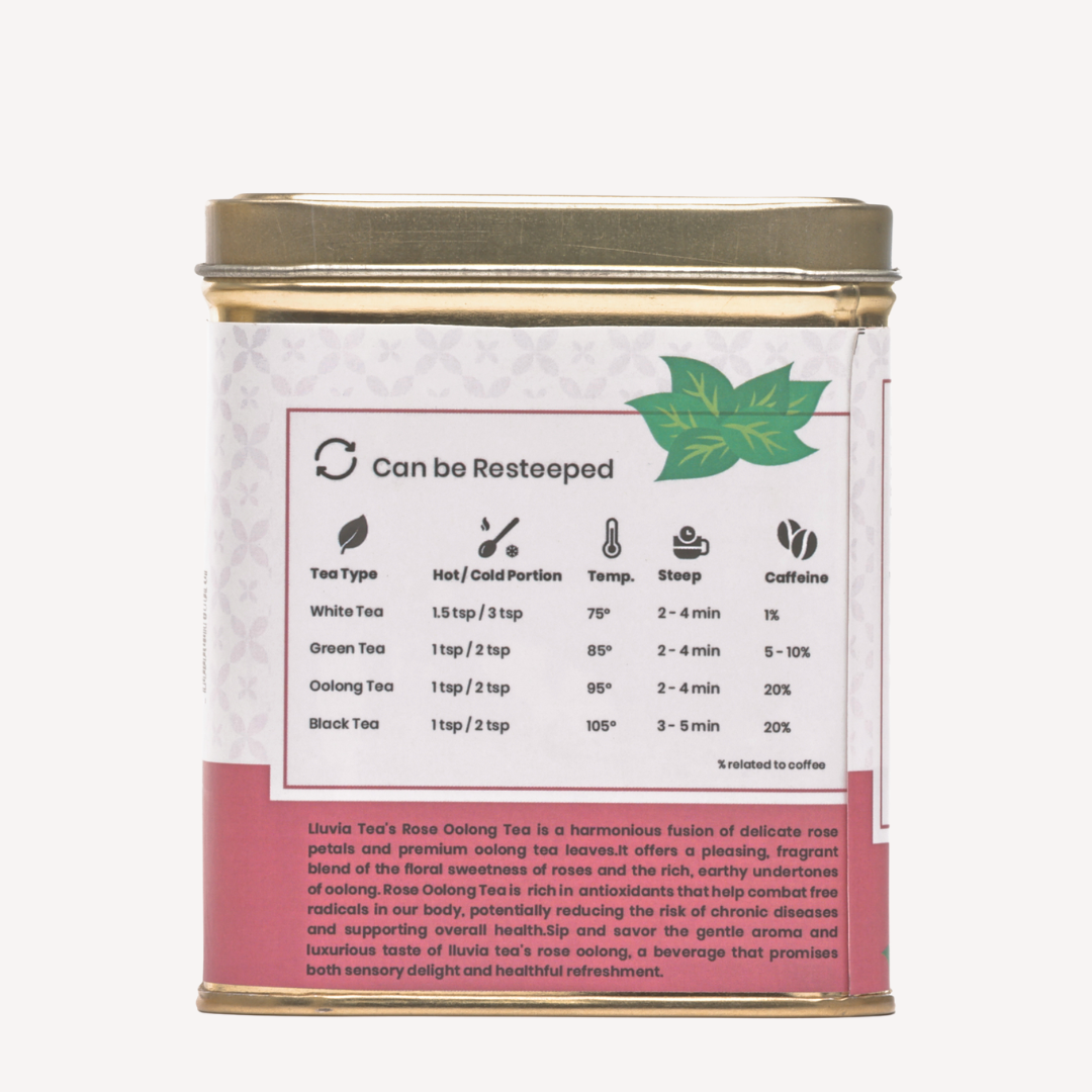 Lluvia Tea Rose Oolong Tea - Stress Relief | Antioxidant Boost | Skin Health (50 gm)