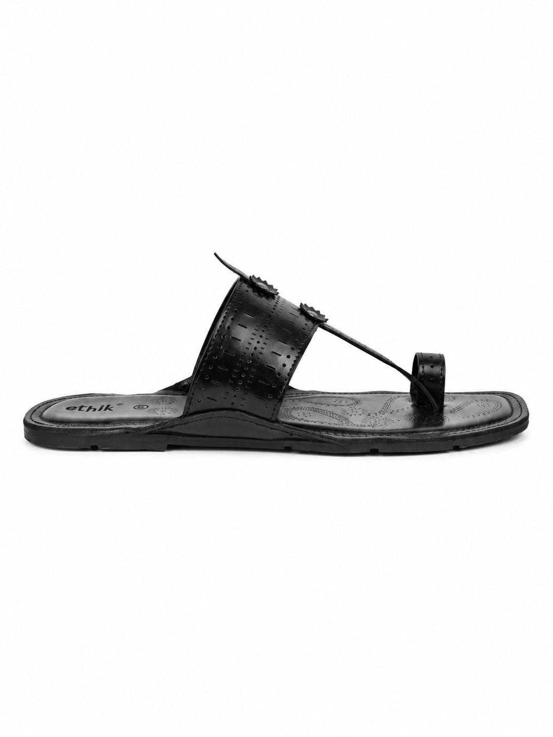 Raje Black Kolhapuri Chappal