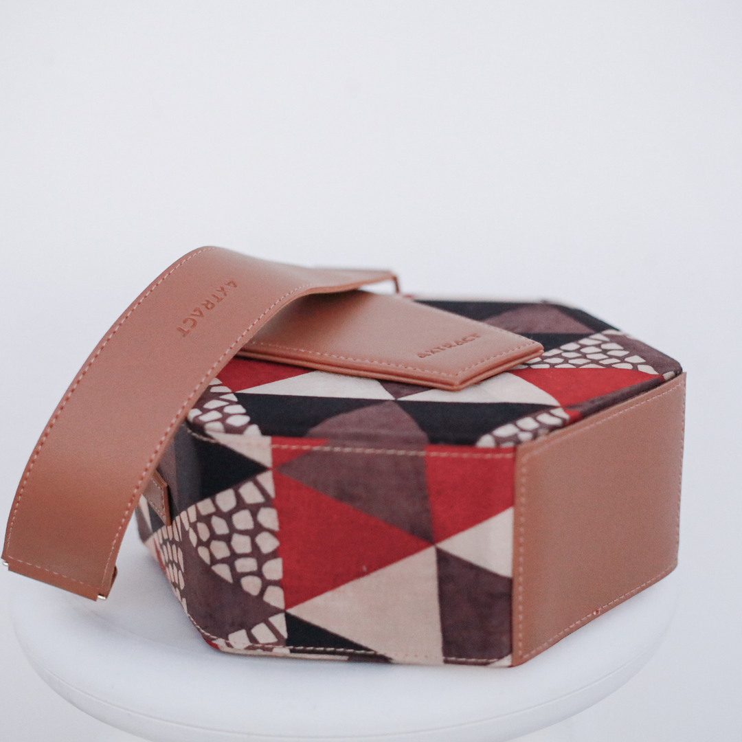 AXTRACT Honeycomb Hexbox - Hexagonal Kutchi Handcrafted Bag