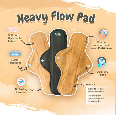 Reusable cloth pads (heavy flow) (3pc)