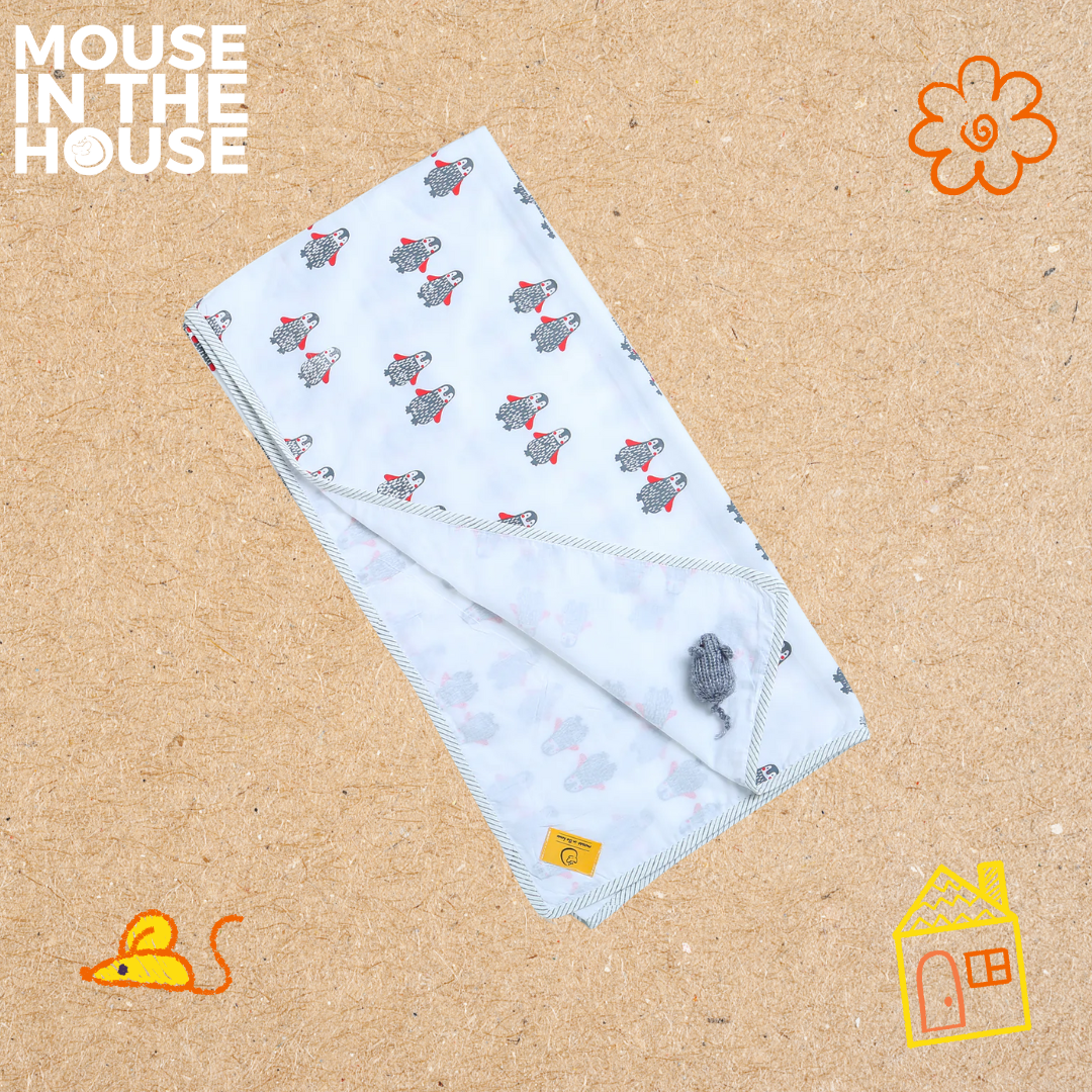 Mouse In The House Stary Penguin Swaddle