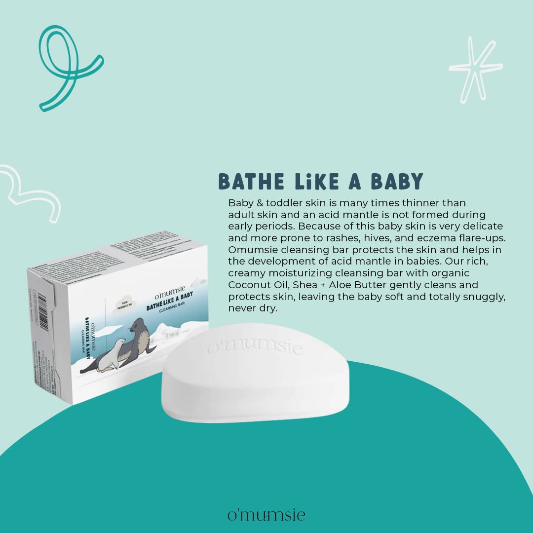 Moisture Bathing Bar Baby Soap (75g) | Hypoallergenic, No Sulphates, No Phthalates