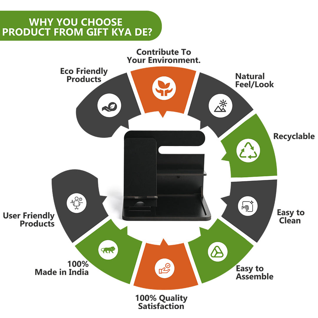 Gift Kya De 6 in 1 Desk Organizer & Docking Station | Desk Essential