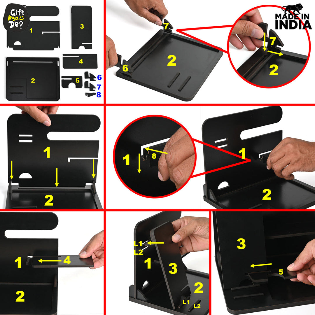 Gift Kya De 6 in 1 Desk Organizer & Docking Station | Desk Essential