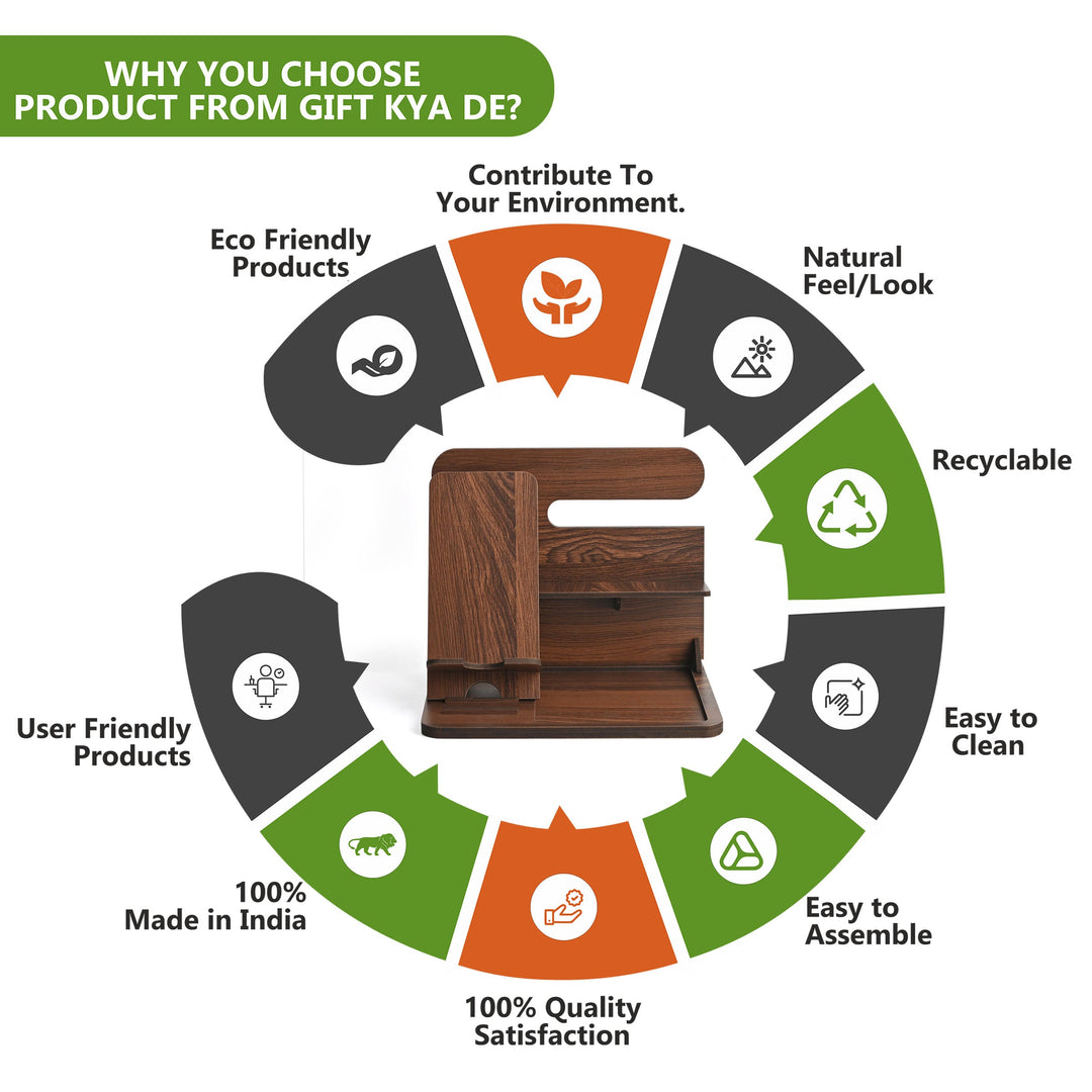 Gift Kya De 6 in 1 Desk Organizer & Docking Station | Desk Essential