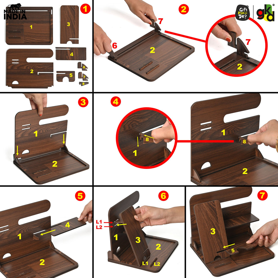 Gift Kya De 6 in 1 Desk Organizer & Docking Station | Desk Essential
