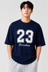 Bamboology Men’s Bamboo Oversized Navy T-Shirt | Jersey No. 23