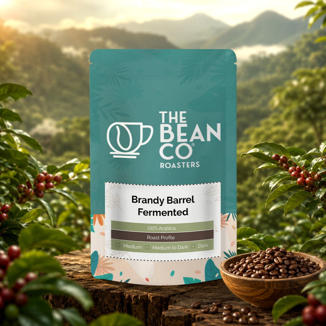The Bean Co Roasters Brandy Barrel Fermented Roasted Coffee | Medium Roast | 100% Arabica | Freshly Roasted Coffee Beans