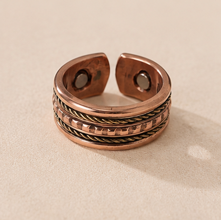Bamboology Trends Adjustable Copper Magnetic Elite Ring for Men & Women | Pure Copper Ring with Magnets | Ayurvedic Wellness Ring