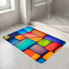 Elegant Floral & Geometric Anti-skid Floor Mat ( Set of 2)