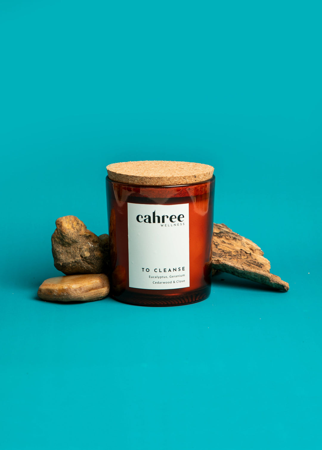 Cahree Wellness The Clean candle: eucalyptus, geranium cedarwood & clove